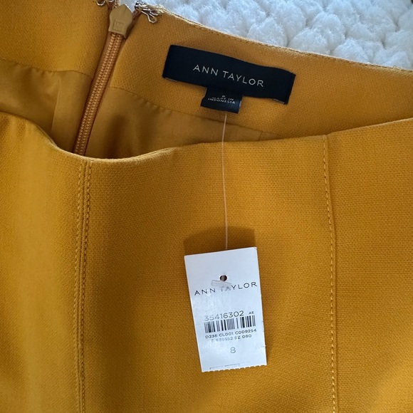Ann Taylor Mustard Pencil Skirt - Picture 3 of 3